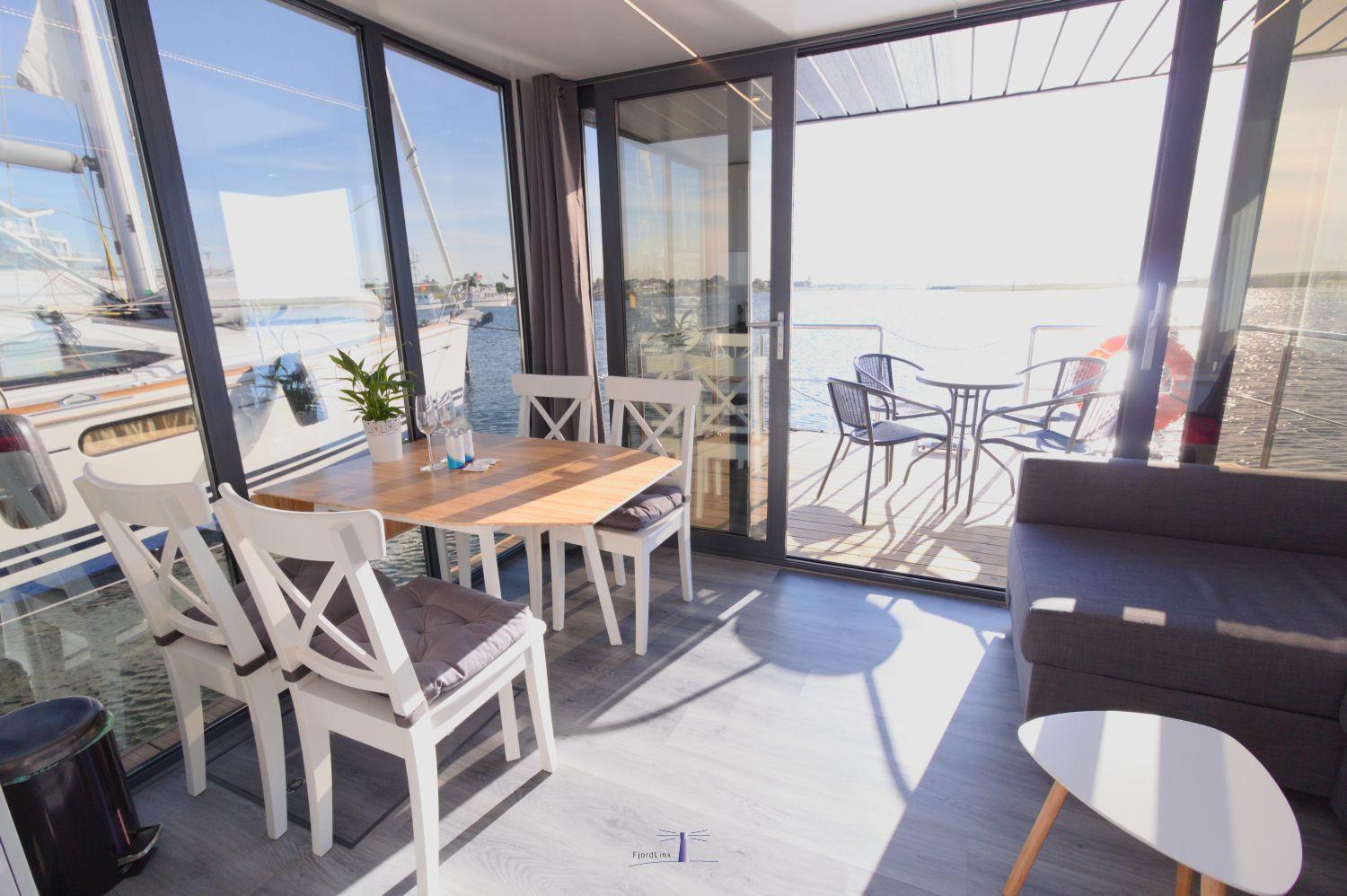 Hausboot Fjord Lacerta Mit Dachterrasse In Wendtorf Kültér fotó